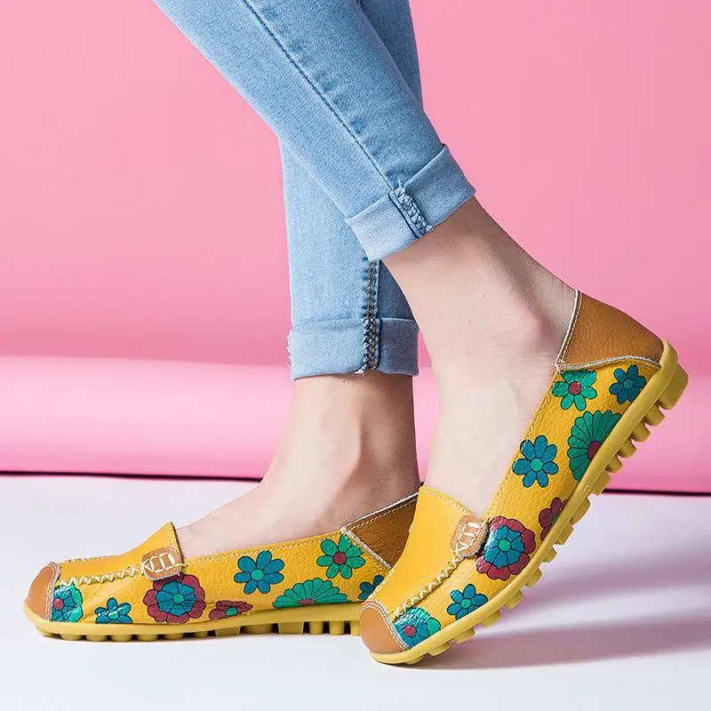Conduite Respirant En La Femmes 2018 blue Main red Chaussures Rose Black yellow Ballet Appartements Mocassins À Dames Cuir orange D'été Penny white 5nt7xwq78