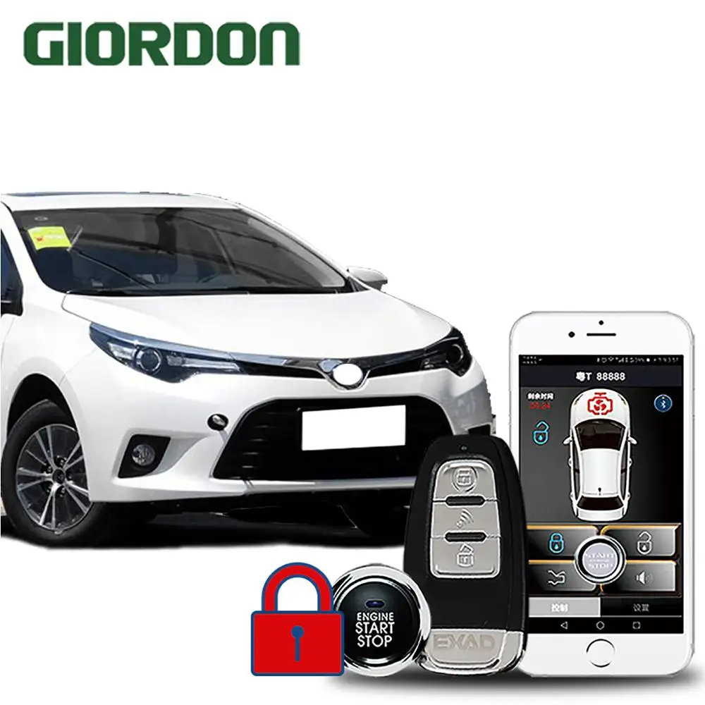 

GIORDON Levin 2014 car accessories Keyless Entry Comfort System PKE Phone APP Remote Start Car Engine Car Alarm Push 913