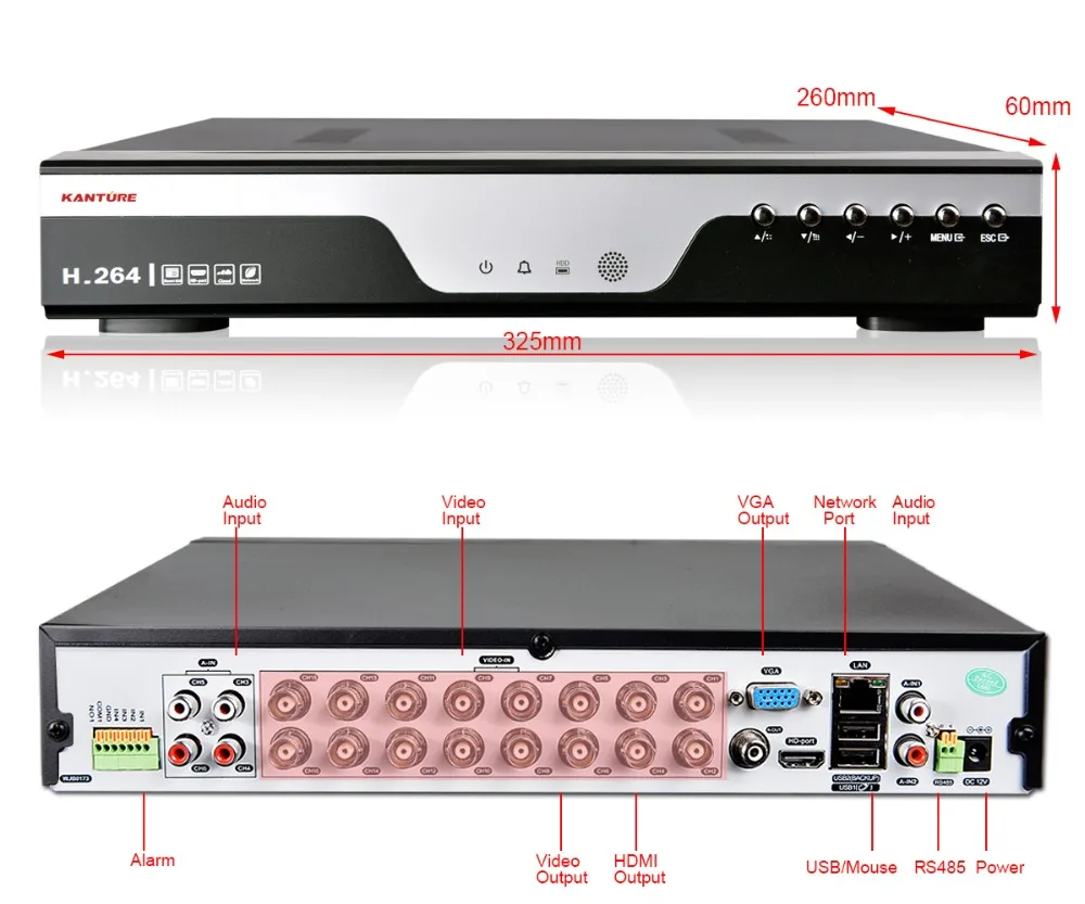 KANTURE 16Ch Full 1920*1080P AHD DVR 16 шт. 1920p камера видеонаблюдения 3MP SONY IMX322 AHD водонепроницаемый набор камер наблюдения