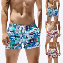 Парные бордшорты лайнер пот купальник Мужские узоры плавки Пляж Серфинг для купания костюм для плавания сетка