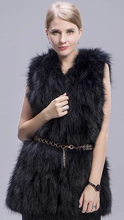 raccoon fur vest black 7 - 
