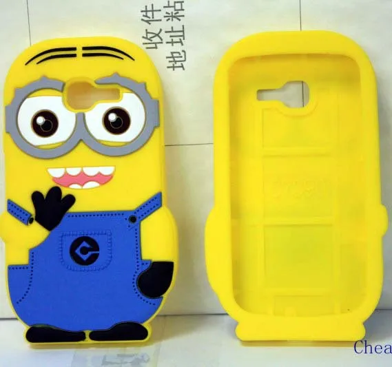 For Coque Samsung GT S7390 Despicable Me Minions Silicon Cute 3D Case For Capa Samsung Galaxy Trend Lite S7392 S7390 Phone Cases