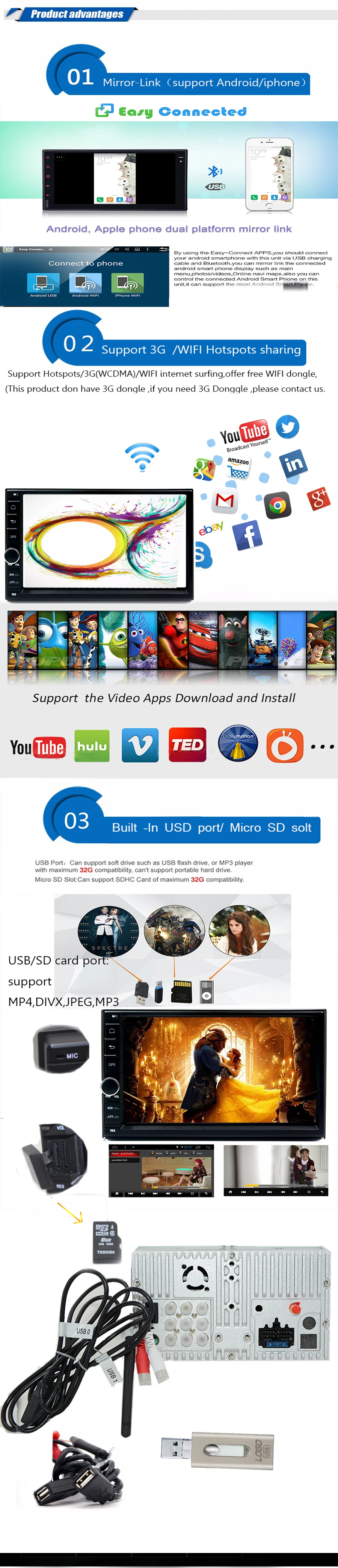 Best 7" 2Din 1024*600 Android 8.01 Car Tap PC Tablet 2 din Universal For Toota GPS Navigation BT Radio Stereo Audio Player(No DVD) 4 Best 7" 2Din 1024*600 Android 8.01 Car Tap PC Tablet 2 din Universal For Toota GPS Navigation BT Radio Stereo Audio Player(No DVD) 4