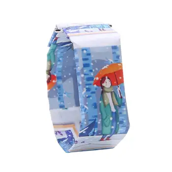

New Waterproof Unisex Students Bear Deer Strawberry Candy LED Light Paper Watch Gift