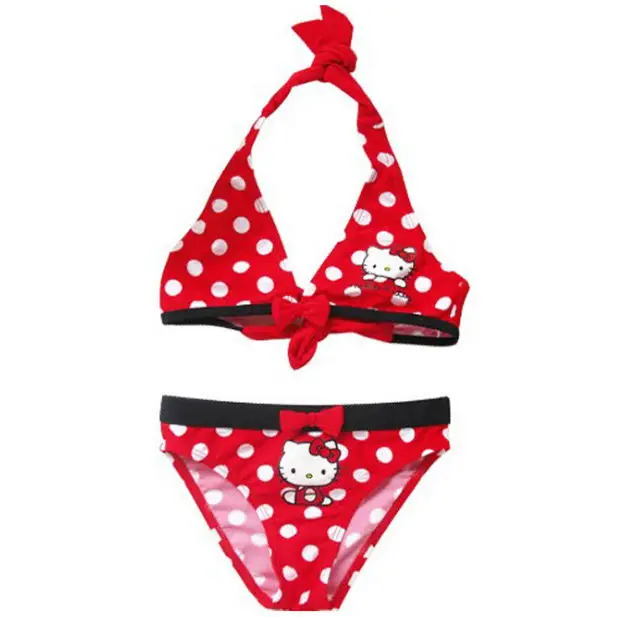 

Cute hello kitty Children Swimwear 2019 New Summer Children Split Two-piece Swimsuit Girl Bikini Girls Beautiful Baby Swimsuit