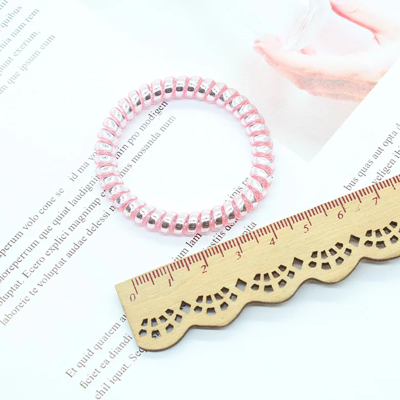 5Pcs/set Telephone Line elastic Hair color girl hair ring women accessories Trendy Headbands transparent elastic hair band 5Pcs/set Telephone Line elastic Hair color girl hair ring women accessories Trendy Headbands transparent elastic hair band