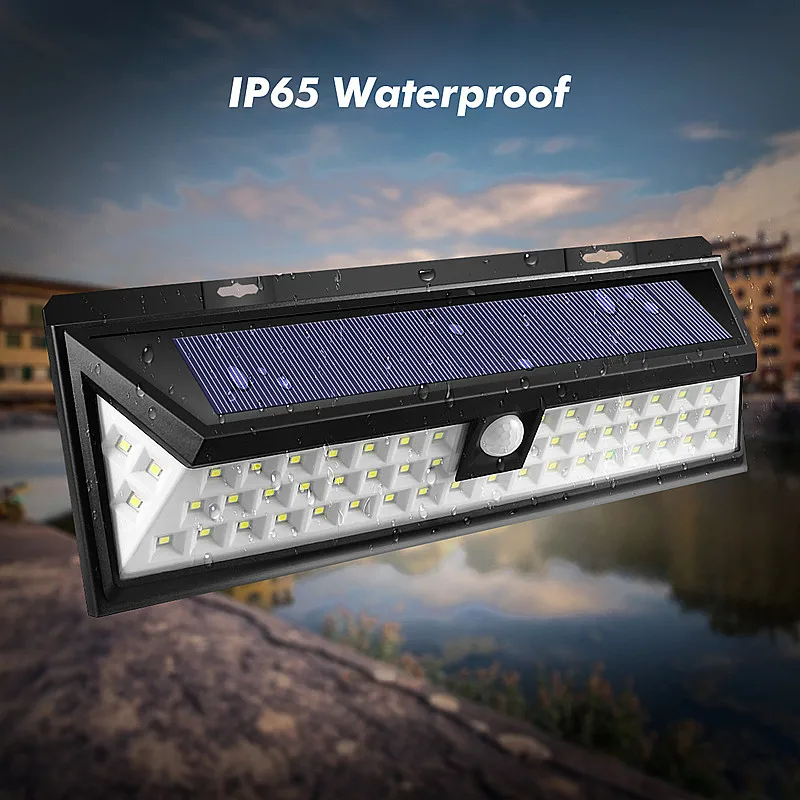 Mising Waterproof 54 LED Solar Light 2835 SMD White Solar Power Outdoor Garden Light PIR Motion