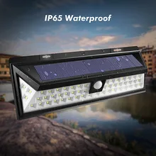 Mising Waterproof 54 LED Solar Light 2835 SMD White Solar Power Outdoor Garden Light PIR Motion Sensor Pathway Wall Lamp 3.7V