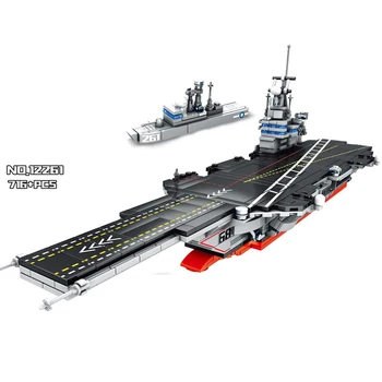 

Hot Nimitz airplane Carrier modern military armed building block air forces army commander figures aircraft Submarine brick toys