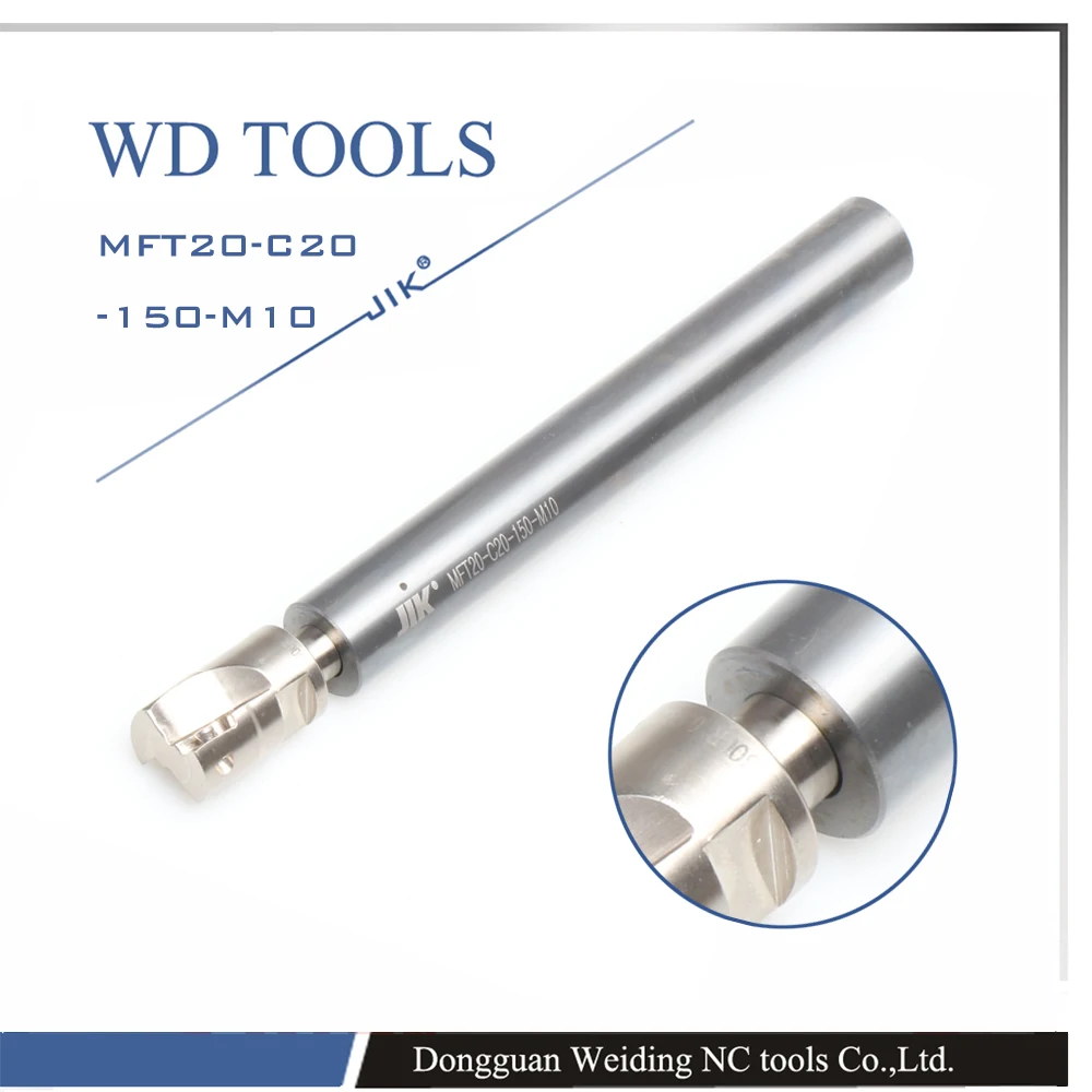 Твердосплавный MFT16-15.6-150-M8 анти шок Карбид сталь фрезерный хвостовик MFT расточной бар M8 резьбонарезной стержень