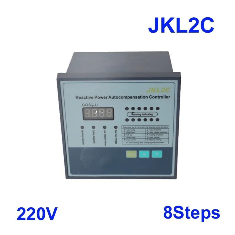Jkl2c с источника питания 220 В 8 шагов реактивной коэффициента мощности контроллер 50/60 Гц для распределительных устройств