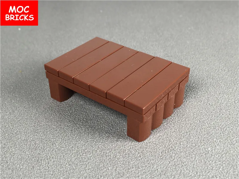 Set Sale MOC Bricks DIY Brown rectangular table Furniture Educational Building blocks toys bricks Action figure Dolls kids gifts | Игрушки и