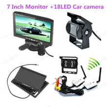 Оптовая 18 LED rearviwe камера + 7 Дюймов TFT LCD ЦВЕТНОЙ Экран Заднего Вида Монитор, бесплатная доставка