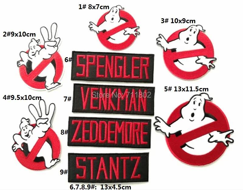 Логотип охотников за привидениями железо на заплатках SPENGLER ZEDDEMORE STANTZ VENKMAN нашивки значок фильм ТВ одежда аксессуары