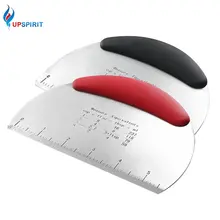 Upspirit из нержавеющей стали скребок для теста резак с резиновой ручкой лапша нож лопатка для муки риса ломтерезка приспособления для выпечки