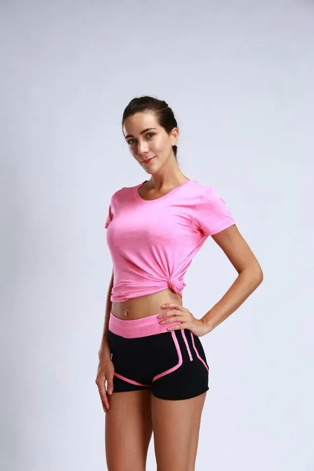 Sports Gym Shorts Women Yoga Shorts Women Workout Fitness Stretch Sport Shorts Elastic Quick Dry Running Shorts 2-in-1 Running