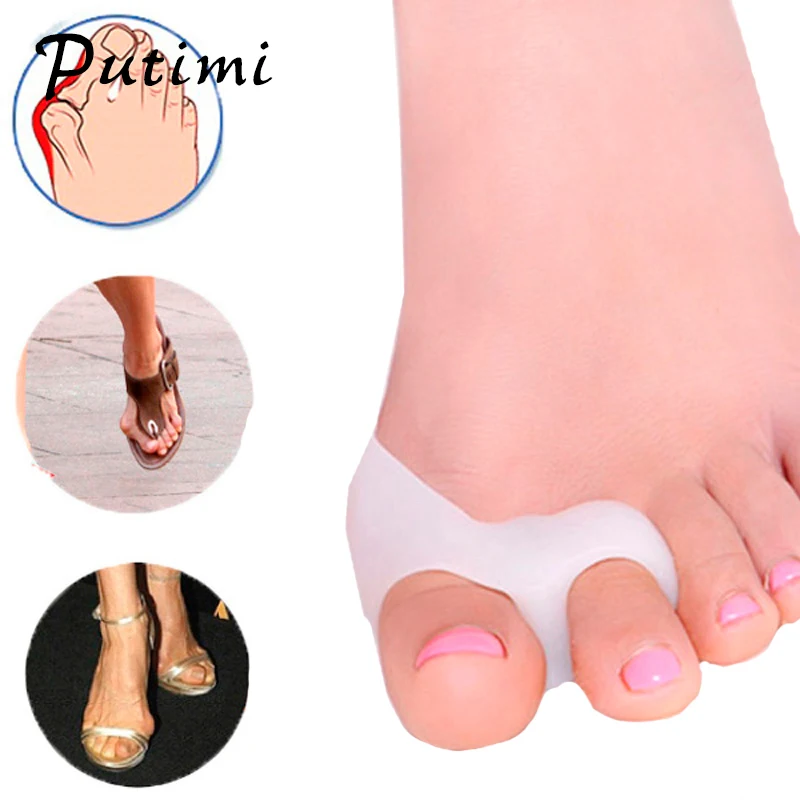 

3pair Silicone Toe Hallux Valgus Seperating Gel Pedicure Shield Toe Separators Stretchers Bunion Protector Straightener Correct