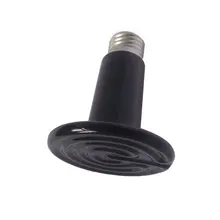 Top Qualität 75mm 25W/50W/70W/100W/150W/200W Schwarz Infrarot Keramik Emitter Wärme Licht Lampe Birne Für Reptil Haustier Grübler 220V E27