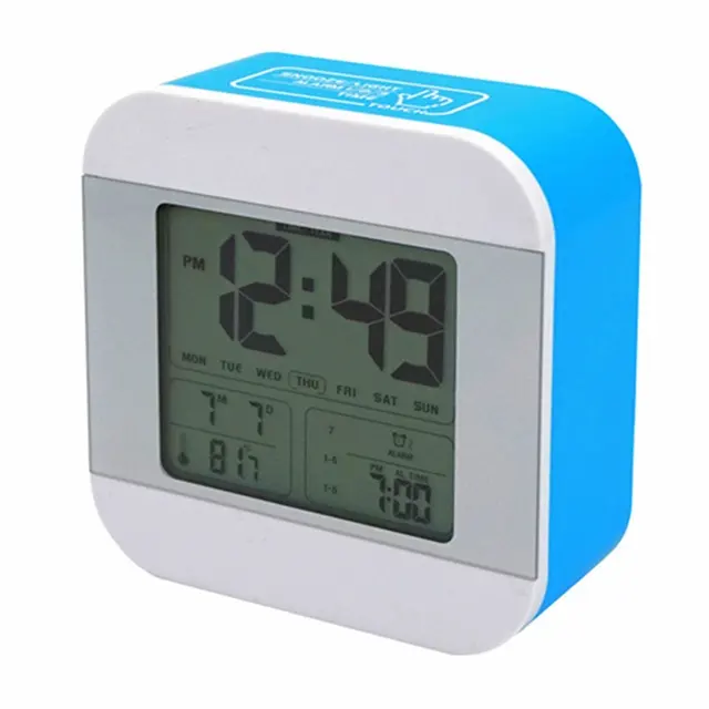 Talking Alarm Clock with 3 Alarms Smart Light ,Snooze,7 Sounds To