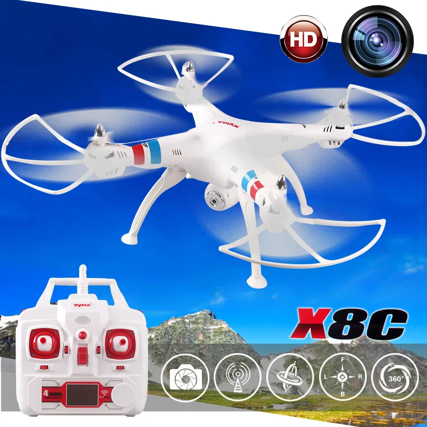 Buy Cheap 50CM 2.4G Syma X8C RC drone quadcopter with HD FPV camera 4GB Memory card helicopter Remote control model VS SYMA X8G X8W MJX101