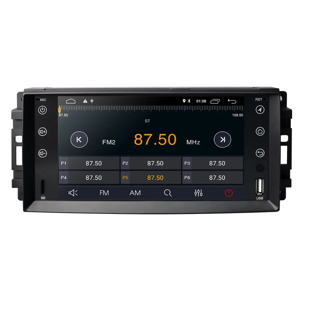 Sale New 7Inch Android 8.1 Car Stereo For Jeep Grand Cherokee Chevrolet Commander Dodge Chrysler 300C Player DVR TPMS DAB Free camera 2
