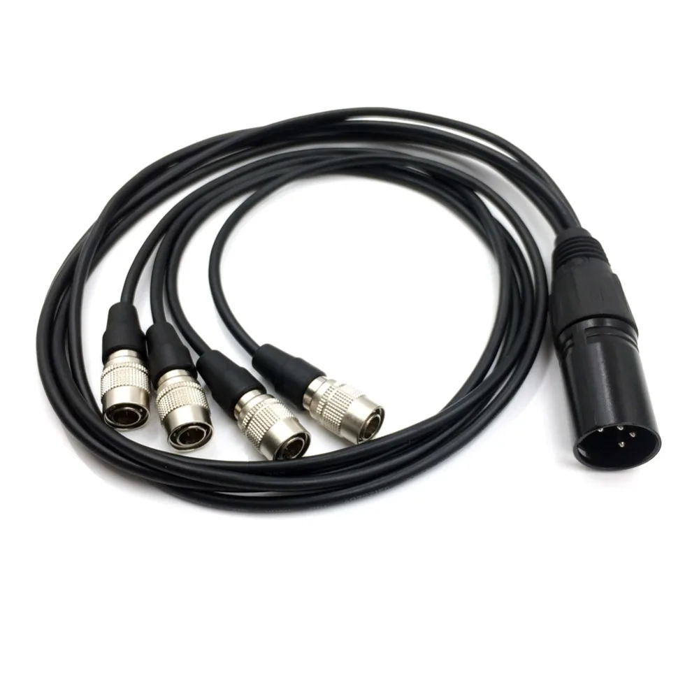 XLR 4 Pin Hirose 4-контактный мужской зум F8 Питание кабель звуковых устройств 688 664 Мощность линии 4 в 1