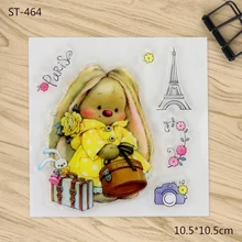 Free Life Girl Transparent Clear Stamp For DIY Scrapbooking Decorative card making craft Fun Decoration Supplies