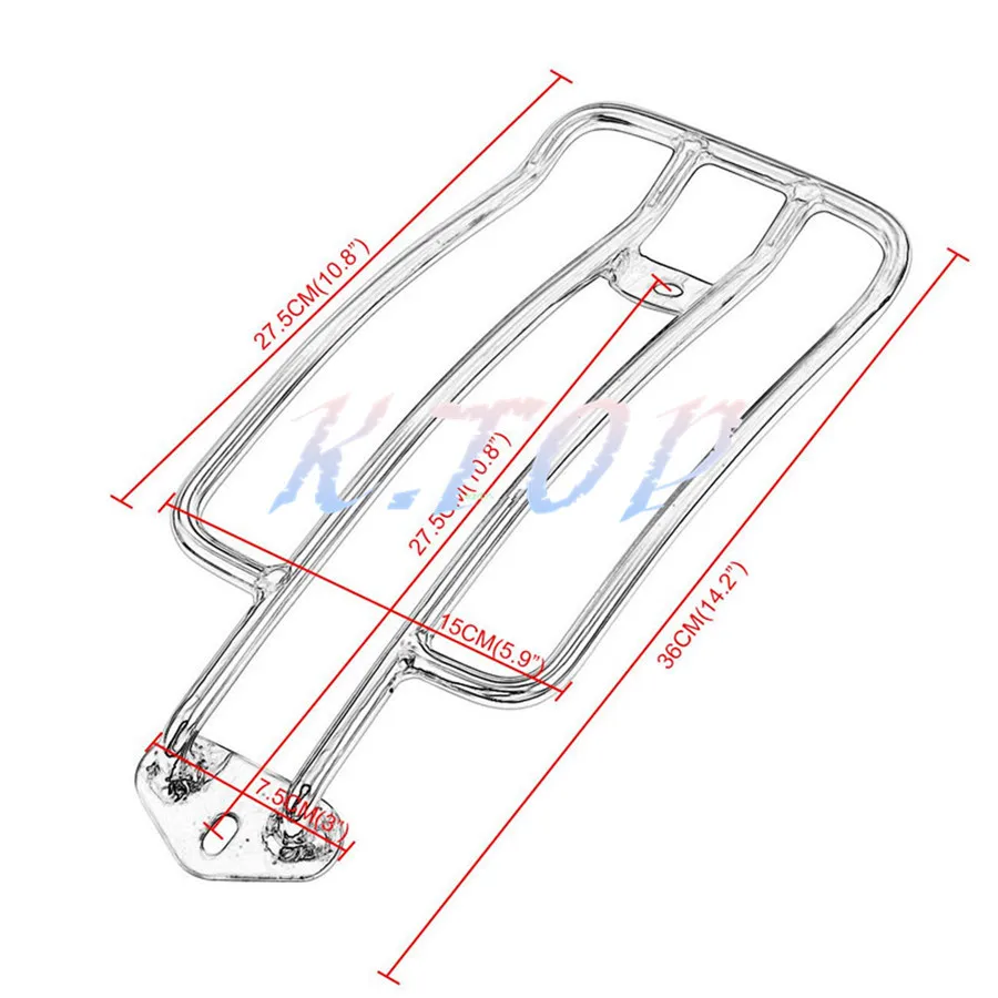 Цельный хромированный багажный стеллаж для мотоцикла Solo по размеру сидения для Harley Sportster XL 1985-2003 Raider