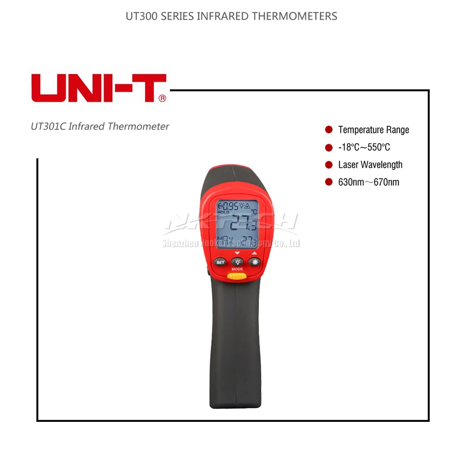 UNI-T лазерный инфракрасный термометр UT301A UT301A+ UT301C UT302A UT302C UT302D Высокоточный Бесконтактный ИК-пистолет промышленный температурный тест