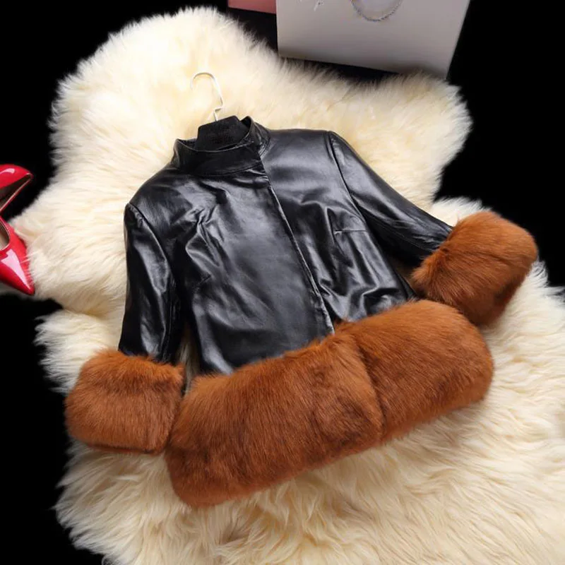 LILIGIRL/детские меховые куртки; детские зимние кожаные топы; Одежда для девочек; верхняя одежда из лисьего меха; детская кашемировая теплая плюшевая куртка; пальто - Цвет: Ali151B