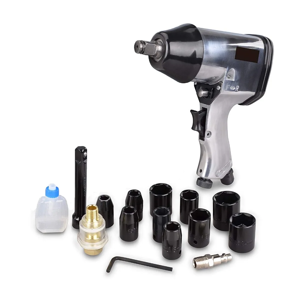 כלי עבודה פניאומטיים 1/2" Pneumatic Air Impact Wrench with sockets