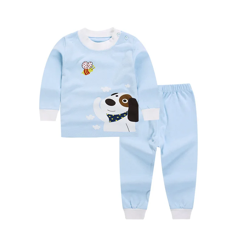 

[Unini-yun]Baby Girl Boy Clothes Dog Tops T-shirt Long Sleeve + Pants Casual baby girl clothes 2pcs Outfits Set Autumn 12M-6T