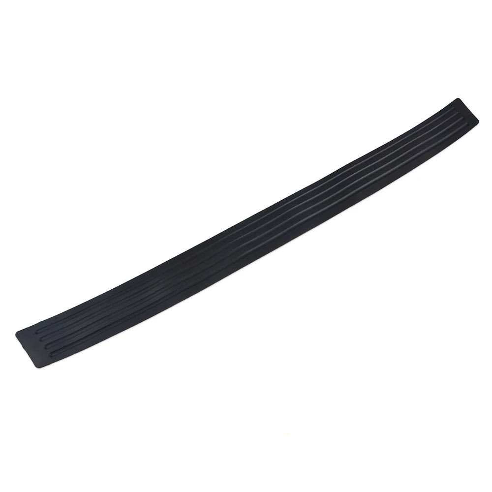 H2CNC Car Black Rear Bumper Trunk Edge Sill Protector Plate Rubber Cover Guard Trim Pad With Double Side Adhesive Tape Universal