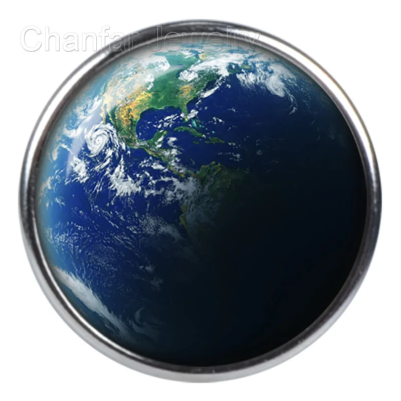 Earth изображение кнопка, защелка для DIY браслет с защелкой