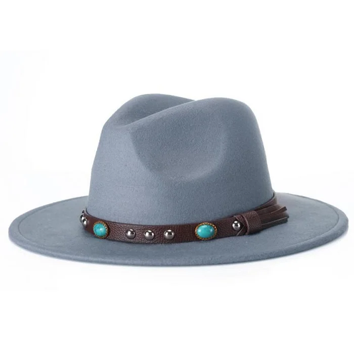 Трендовые мужские и женские повседневные шерстяные ковбойские шляпы Fedora шапки в