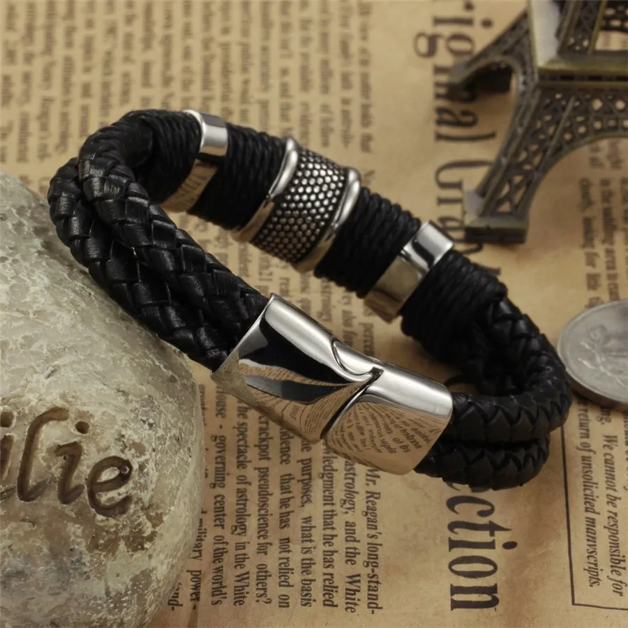 OPK-Handmade-Genuine-Leather-Weaved-Double-Layer-Man-Bracelets-Casual-Sporty-Bicycle-Motorcycle-Delicate-Cool-Men (3)