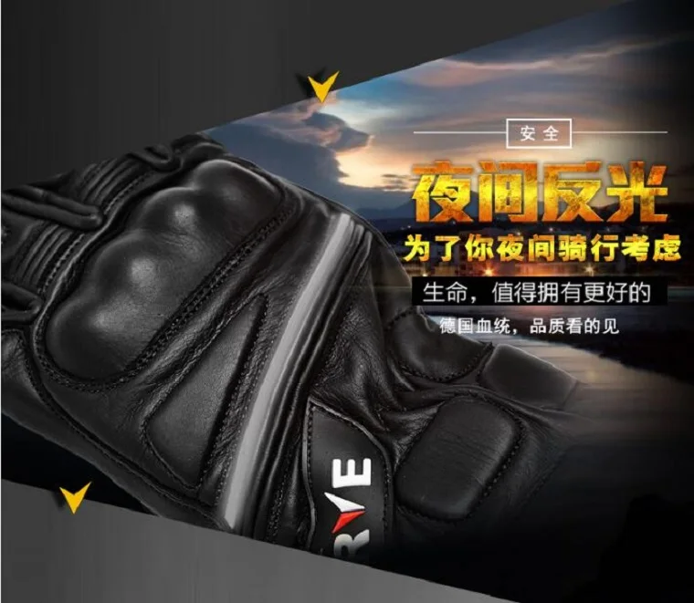 Nervo à Prova Luvas da Motocicleta de Viagem Luva à Prova Novo Inverno Quente Dwaterproof Água Couro Cavaleiro Equitação Moto Corrida Vento 2019 10 dwaterproof água luvas da motocicleta de viagem