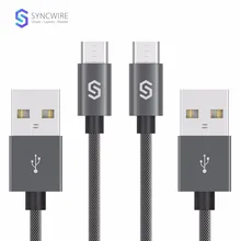 Syncwire Durable 2-Pack 1m/2m 3.3ft/6.6ft Micro USB Cable Nylon Braided Android Charger for Samsung Galaxy, Xiaomi phone charger