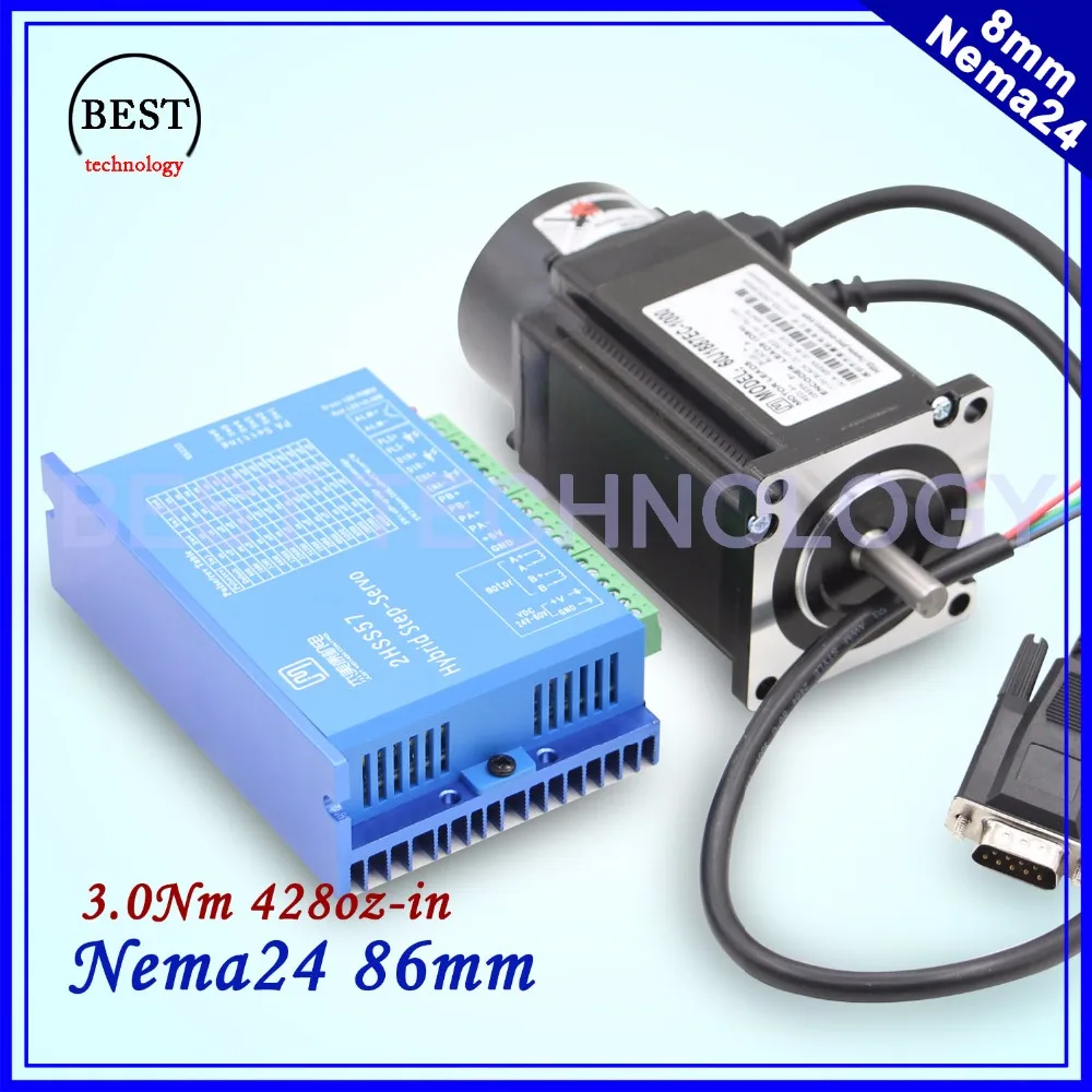 

Nema24 Closed Loop Stepper Motor 4 wires 428Oz-in 3.0N.m D=8mm Nema 24 3Nm Close Loop Stepping Motor Servo Stepper Motor