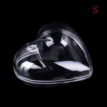 2 шт 65/80 мм форма сердца DIY прозрачный пластик бомба для ванны плесень акриловая Форма