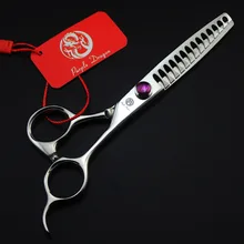 540#6,0 ''бренд фиолетовый дракон Парикмахерские ножницы JP 440C парикмахерские 14 зубьев 40% истончение волос профессиональные ножницы для стрижки волос