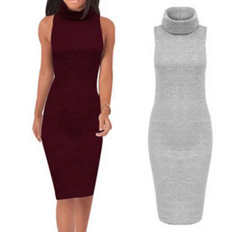 red turtleneck dresses