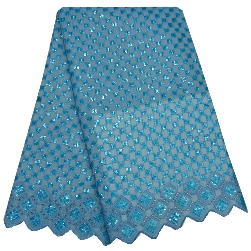 2017 New Arrival France Embroidery Lace Fabric African Net Organza guipure cord lace fabric For Dress Blue Color | Дом и сад