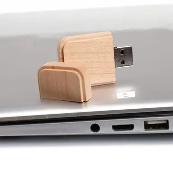 

16G Mini Maple Wood Rounded Rectangular USB 2.0 Memory Stick Thumb Pen Flash Drive U-Disk for PC cars Bluetooth speakers TVs