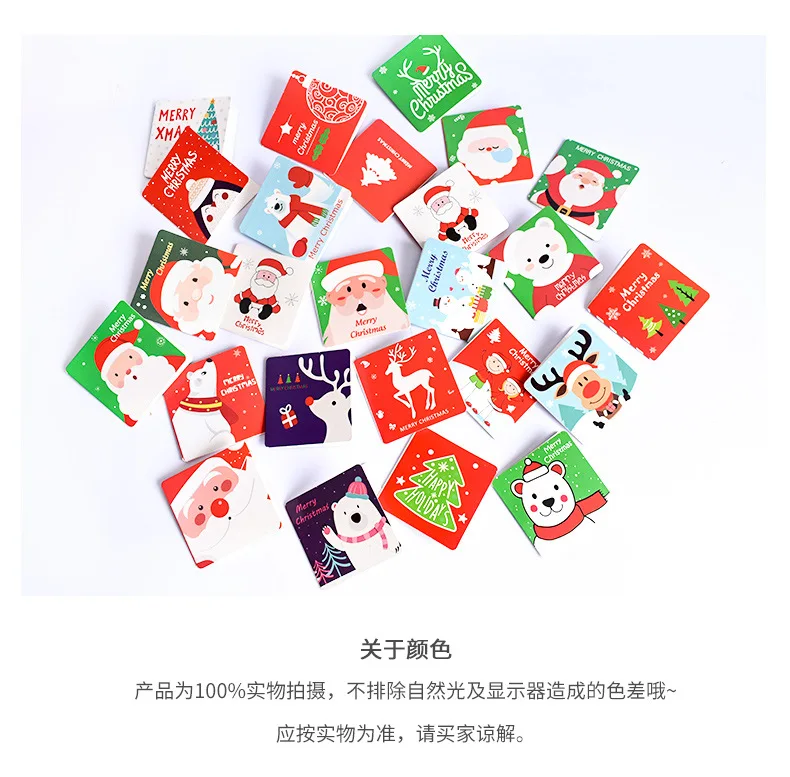 168 шт./лот Новый Санта Клаус с рождественскими рисунками Малый Набор открыток/мини-открытка/Спасибо визитная карточка/Сообщение карты