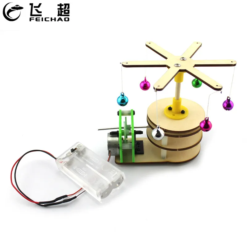 

FEICHAO DIY Rotating Bell Wood Horse Handmade Toys Physical Gizmo Building Blocks Model Kits Materials Assembled Toy