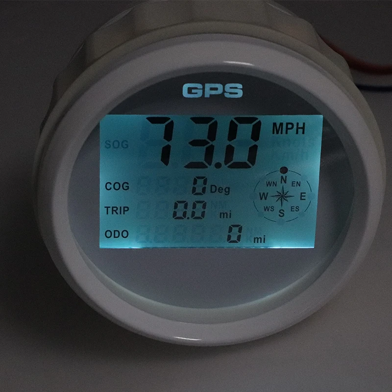 85 мм Цифровой GPS Спидометр для автомобиля лодочный одометр 0 999 узлов км/ч миль/ч