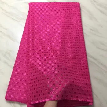 

2018 Latest French Nigerian Laces Fabric Swiss Cotton lace Tulle African Laces Fabric Mei Red Wedding African French Tulle Lace