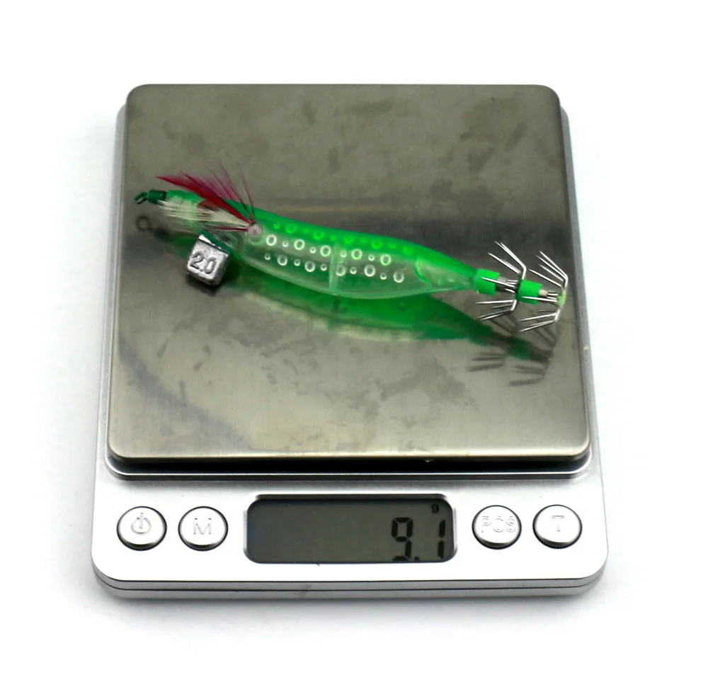 Isca de Pesca Equipamento de Pesca Venda Quente Squid Jig 10 cm 9.1g Madeira Luminosa Camarão Chocos Luva Lure Ganchos Explosão 30 Pcs 20 High Quality Esporte e Lazer