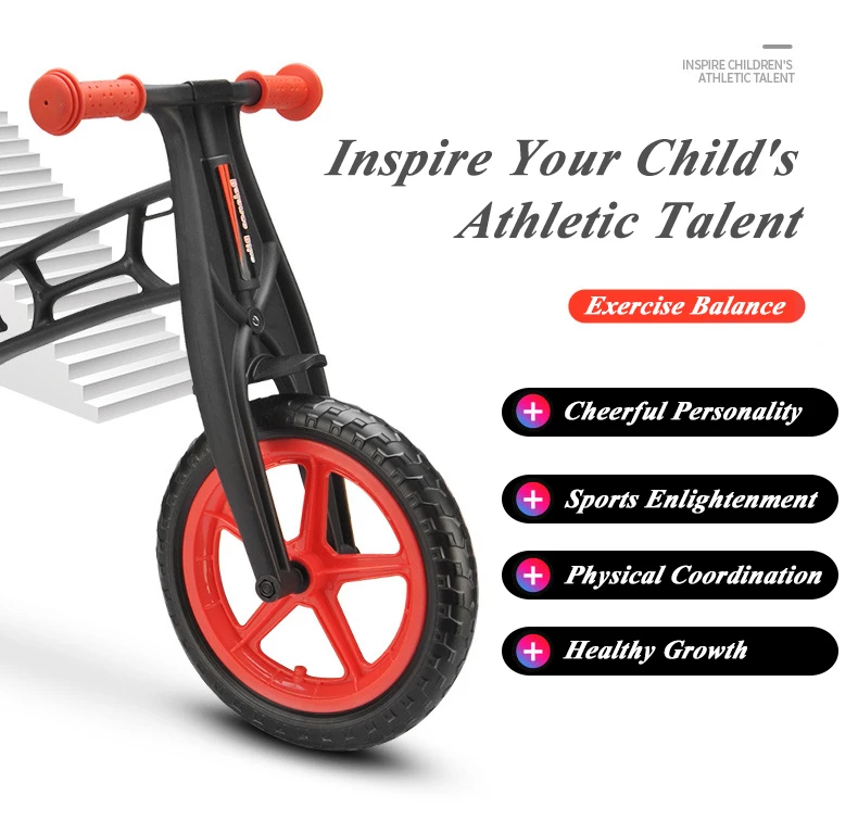 Детский Блестящий двухколесный беговел, От 4 до 6 лет для детей, ходунки, 12 дюймов, для езды на велосипеде, регулируемый по высоте, детский скутер